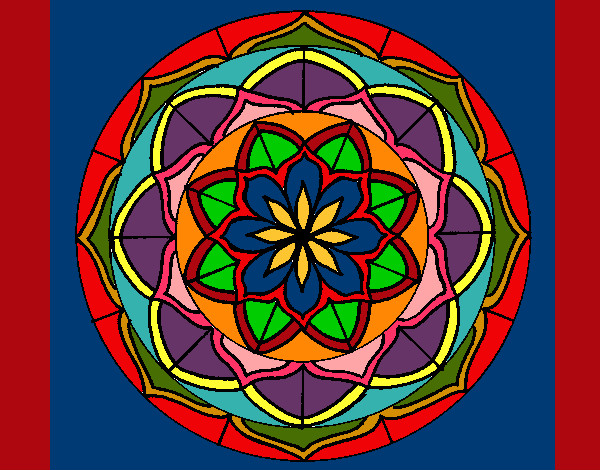 Dibujo Mandala 6 pintado por glotico