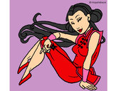 Dibujo Princesa ninja pintado por anmo10