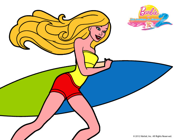 Dibujo Barbie corre al agua pintado por CARMEN47MR