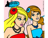 Dibujo Barbie y su amiga 1 pintado por melina_222