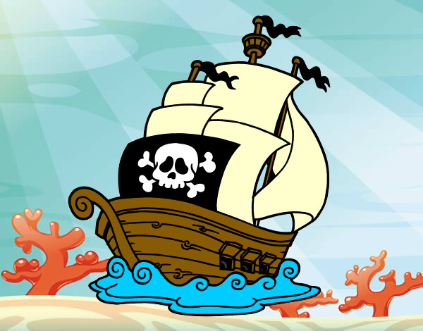 Dibujo Barco de piratas pintado por joel10206