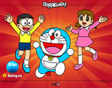 Dibujo Doraemon y amigos pintado por anmo10