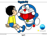 Dibujo Doraemon y Nobita pintado por ALEXRN2000