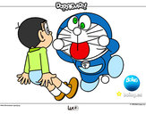 Dibujo Doraemon y Nobita pintado por PeteDr