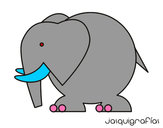 Dibujo Elefante grande pintado por jahebara