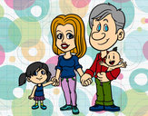 Dibujo Familia feliz pintado por valelina02