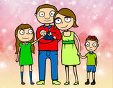 Dibujo Familia unida pintado por valelina02