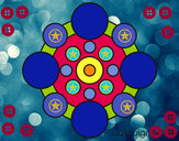 Dibujo Mandala con redondas pintado por la-rubia