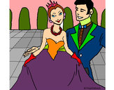 Dibujo Princesa y príncipe en el baile pintado por Dani08