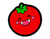 Dibujo Tomate sonriente pintado por juanitaagu