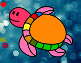 Dibujo Tortuga nadando pintado por Delfinna
