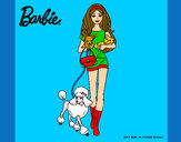 Dibujo Barbie con sus mascotas pintado por queyla