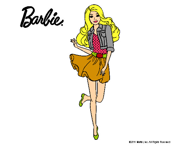 Dibujo Barbie informal pintado por pillubita