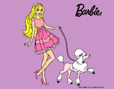 Dibujo Barbie paseando a su mascota pintado por queyla