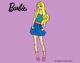 Dibujo Barbie veraniega pintado por queyla