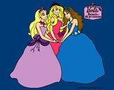 Dibujo Barbie y sus amigas princesas pintado por agus1