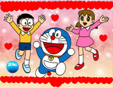 Dibujo Doraemon y amigos pintado por AmuNyan