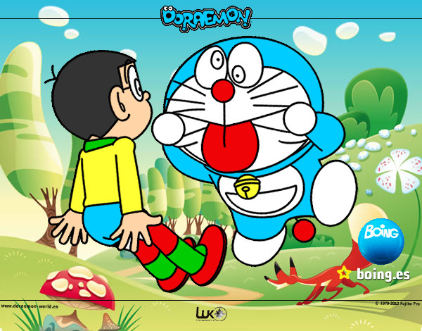 Dibujo Doraemon y Nobita pintado por Alvaro2006