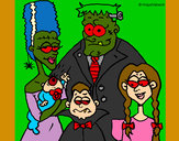 Dibujo Familia de monstruos pintado por JT1234