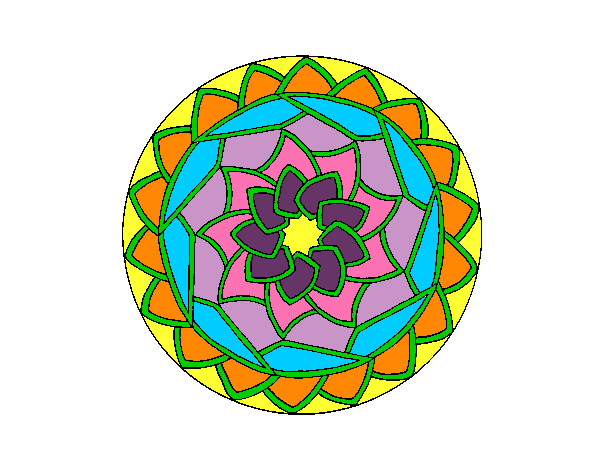 Dibujo Mandala 1 pintado por sbolbaran