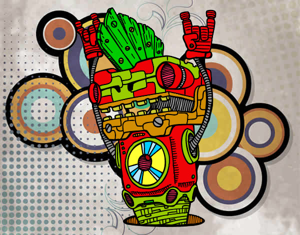 Dibujo Robot Rock and roll pintado por Ismael04