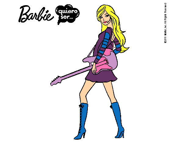 Dibujo Barbie la rockera pintado por virginiasm