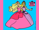 Dibujo Barbie y su amiga súper felices pintado por lindaclara