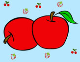 Dibujo Dos manzanas pintado por naxa