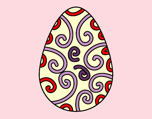 Dibujo Huevo decorado pintado por hpna