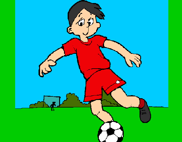 Dibujo Jugar a fútbol pintado por khris 