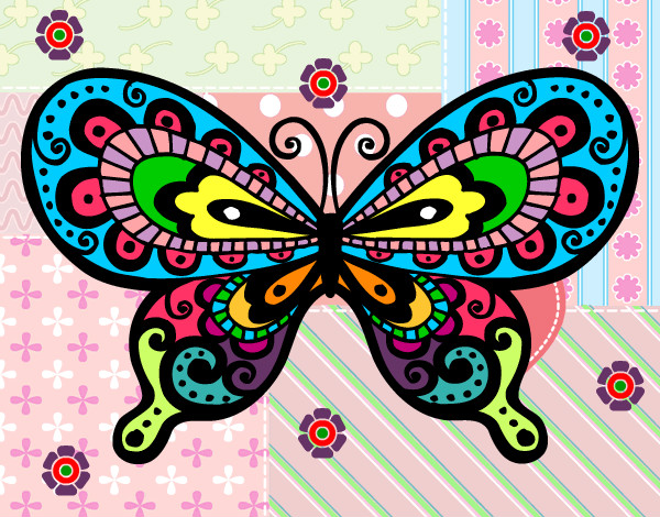 Dibujo Mariposa bonita pintado por majeva