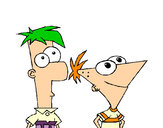 Dibujo Phineas y Ferb pintado por manster