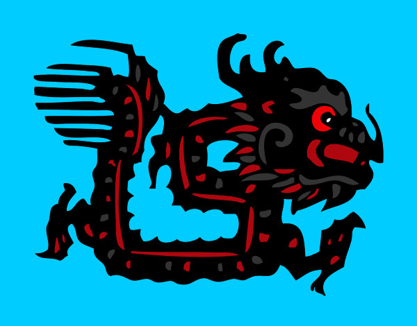 Dibujo Signo del dragón pintado por spaida
