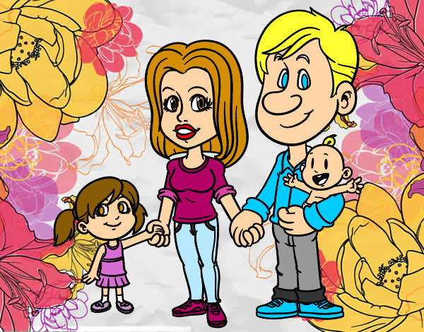 Dibujo Familia feliz pintado por agata