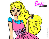 Dibujo Barbie con su vestido con lazo pintado por isa21