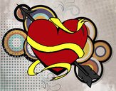 Dibujo Corazón con flecha III pintado por nadiita