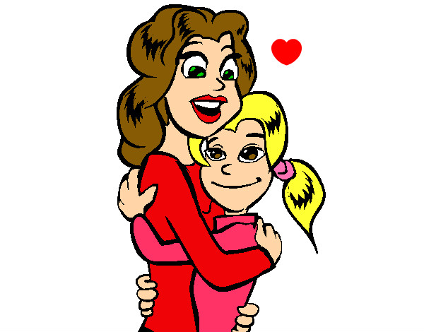 Dibujo De Madre E Hija Abrazadas Pintado Por Gerrerillo En Dibujos