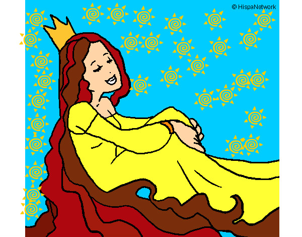 Dibujo Princesa relajada pintado por itzelithaw