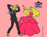 Dibujo Barbie bailando con un amigo pintado por MeliBarbie