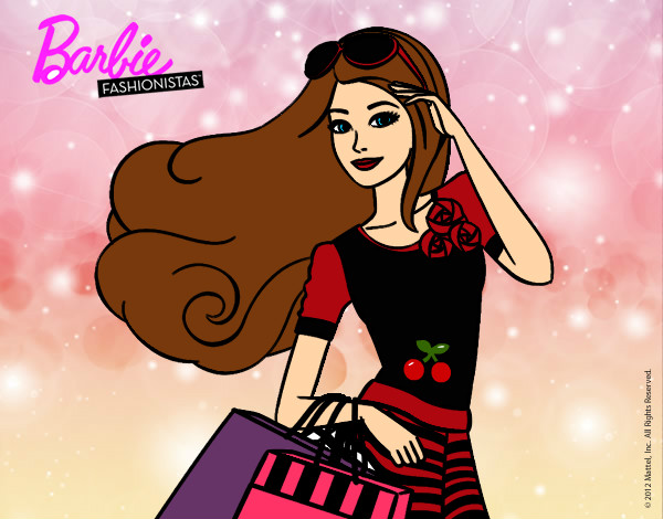 Dibujo Barbie con bolsas pintado por franmelii
