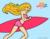 Dibujo Barbie corre al agua pintado por LILI