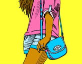 Dibujo Chica con bolso pintado por Natasha-MF