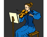 Dibujo Dama violinista pintado por manidenise