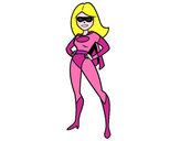 Dibujo Superheroina pintado por mariarubia