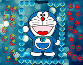 Dibujo Doraemon pintado por amapola