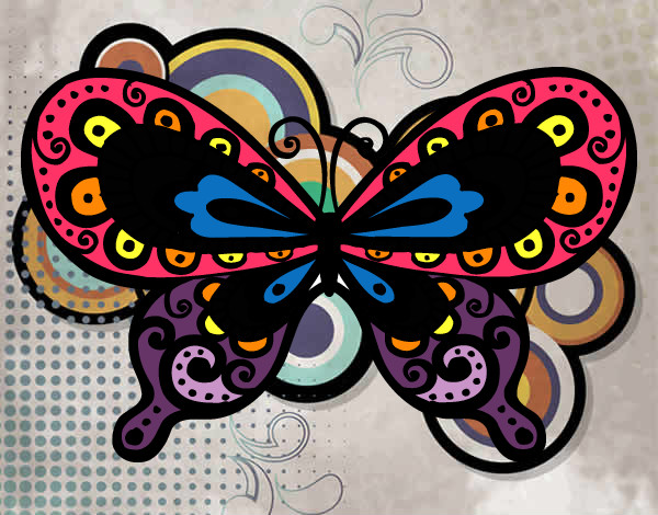 Dibujo Mariposa bonita pintado por hernande