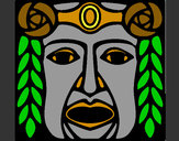 Dibujo Máscara Maya pintado por federicci