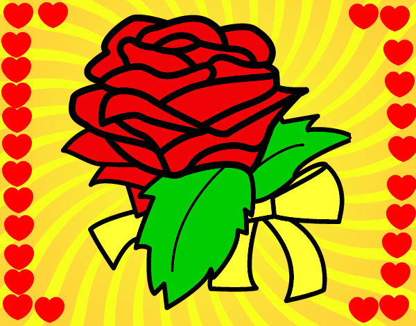 Dibujo Rosa, flor pintado por kiblinda