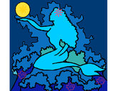 Dibujo Silueta de sirena pintado por sarahi04