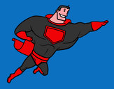 Dibujo Superhéroe grande pintado por federicci